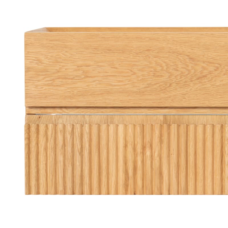 SAFAVIEH Couture Dontay 2-Drawer Ribbed Floating Nightstand