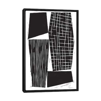 iCanvas "Four Minimalist Geometric Forms With Patterns" by Statement Goods Framed Canvas Print