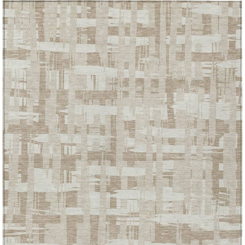 HomeRoots Striped Transitional Rectangle Outdoor Rug