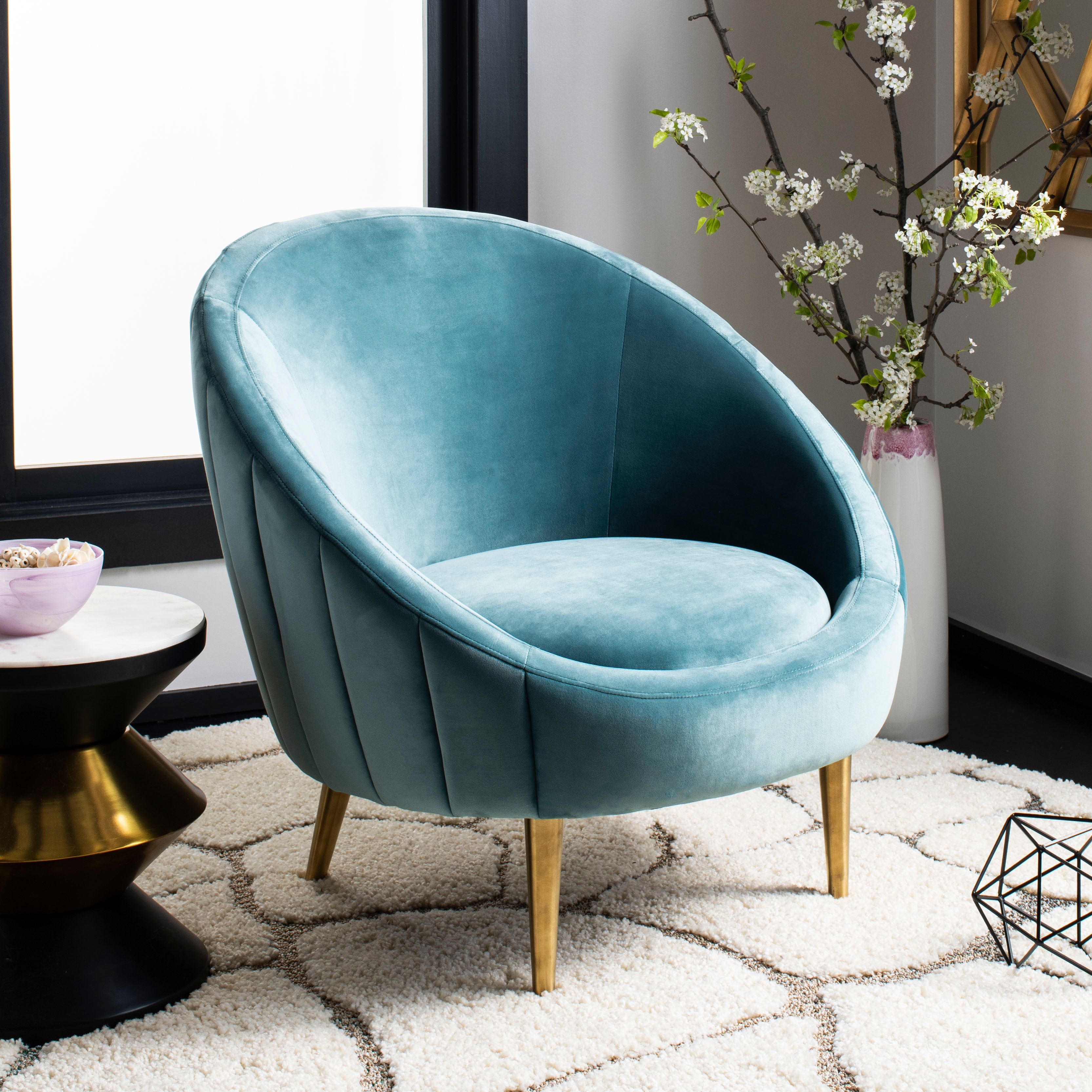 Tufted tub sales chair
