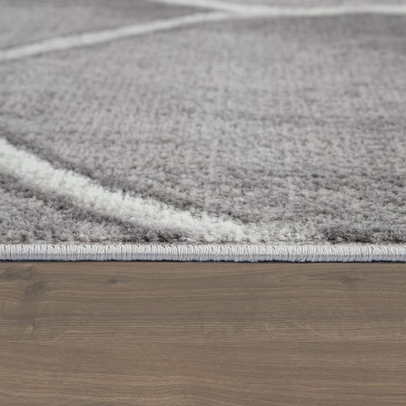 Modern Area Rug for the Living Room in different shades of grey