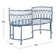 preview thumbnail 10 of 12, SAFAVIEH Outdoor Living Lara Victorian Scroll Iron Kissing Bench - 44" W x 24" L x 30.8" H