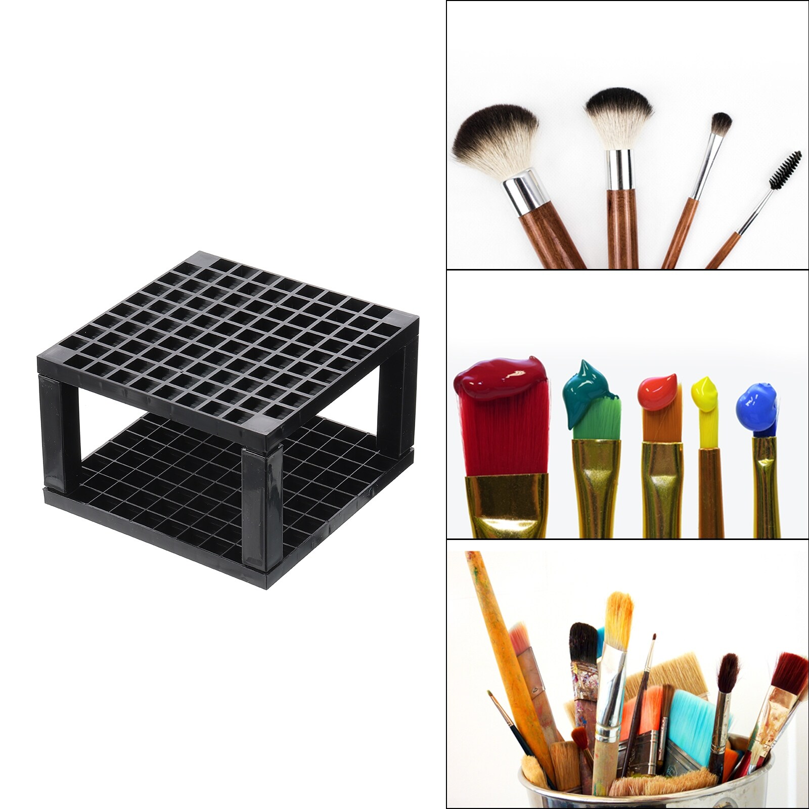 96 Hole Paintbrush Holder Artist's Organizer Rack Art Brushes or