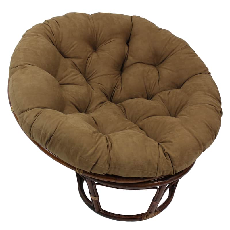 Microsuede Indoor Papasan Cushion (44-inch, 48-inch, or 52-inch) (Cushion Only) - 48 x 48 - Camel