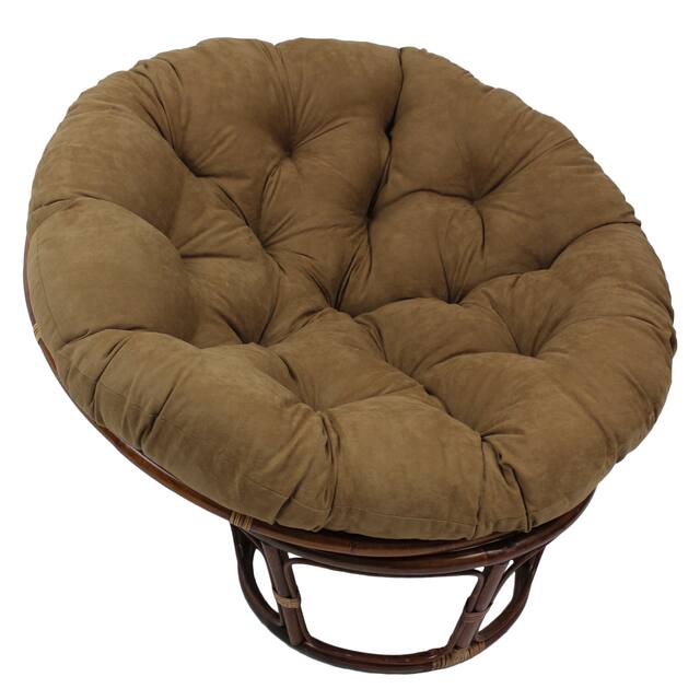 Microsuede Indoor Papasan Cushion (44-inch, 48-inch, or 52-inch) (Cushion Only) - 44 x 44 - Camel