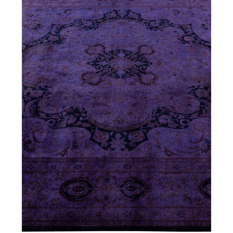 Overdyed One-of-a-Kind Hand-Knotted Area Rug - Purple - 6' 0" x 9' 6"