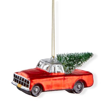 Vintage Car Christmas Tree Ornament Multicolor 5.5" x 2.25" x 2.25" Perfect for Holiday Decor