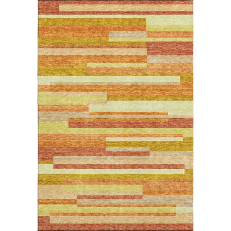 Premium Washable Super Soft Stripes Stacked Mayfield Rug