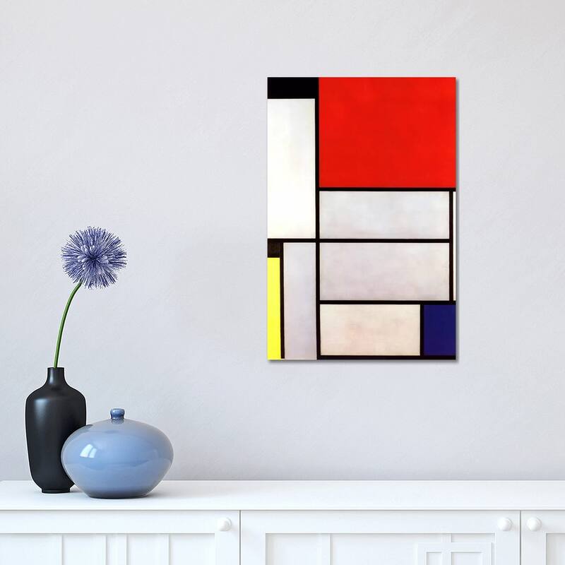 iCanvas "Tableau l, 1921" by Piet Mondrian Canvas Print - 18x12x1.5