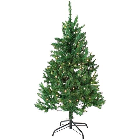 Sunnydaze Pre-Lit Artificial Tannenbaum Christmas Tree - Green
