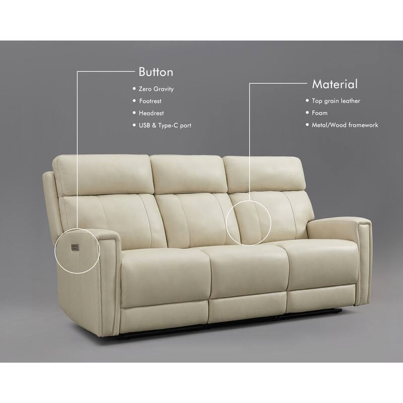 154”W 5-Seat Power Sofa set with Zero Gravity, Adjustable Headrest and USB&Type-C Ports