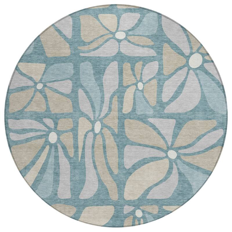 Machine Washable Indoor/ Outdoor Modern Gilcrest Chantille Rug