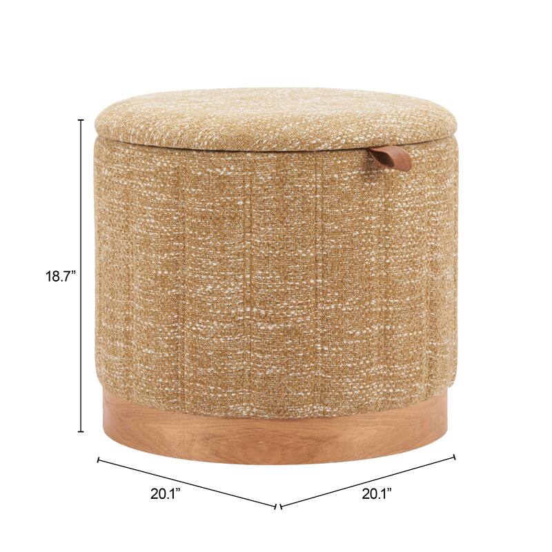 Fije Storage Ottoman Oat Yellow