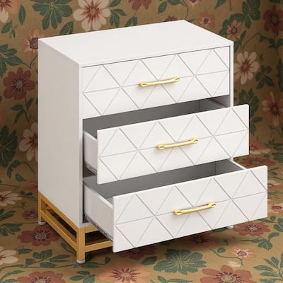 3 Drawer Wooden Dresser, Wood nightstand