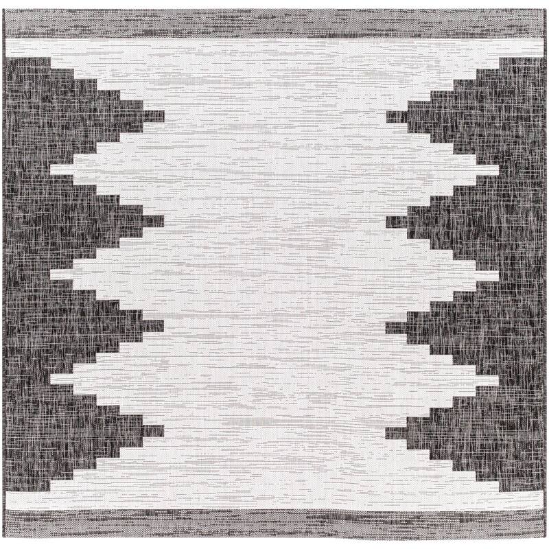 Artistic Weavers Aleida Indoor/Outdoor Modern Area Rug - 6'7" Square - Charcoal