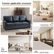 preview thumbnail 36 of 70, Rita Transitional Living Room 3-Seat Genuine Leather Nailhead Sofa with Solid Wood Legs and Removable Cushions
