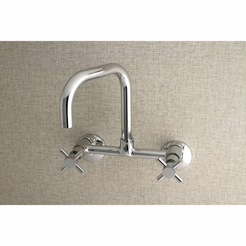 Kingston Brass Concord 8 in. Adjustable Center Wall Mount Kitchen Faucet