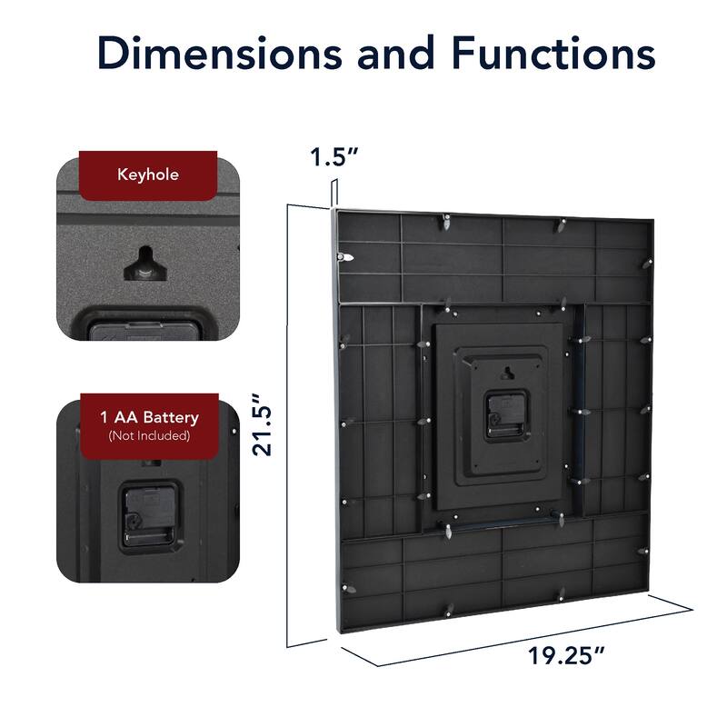 American Art Decor Picture Frame Collage Wall Clock 12 Photo Display Slots