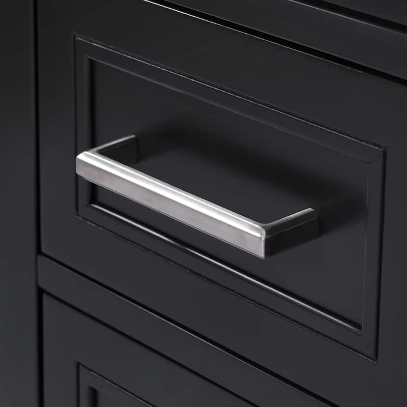 Roomfitters 36" Modern Bathroom Vanity with Ceramic Sink, Soft-Close Door, Adjustable Shelf & 3 Drawers