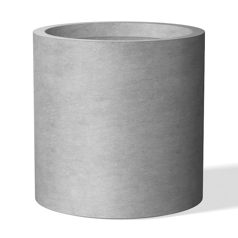 Tall Concrete Round Plant Pots / Large Indoor and Outdoor flower Planters