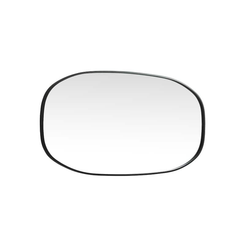 Indigo Home Metal Frame Oval Mirror 24x48 Inch
