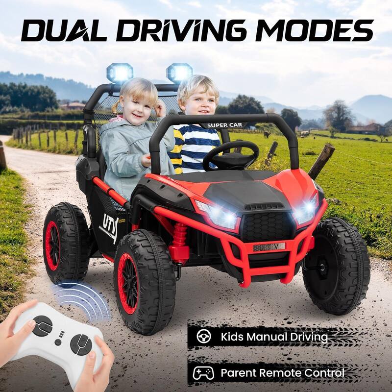 24V Kids Electric Car, 2-Seater UTV Off-Road
