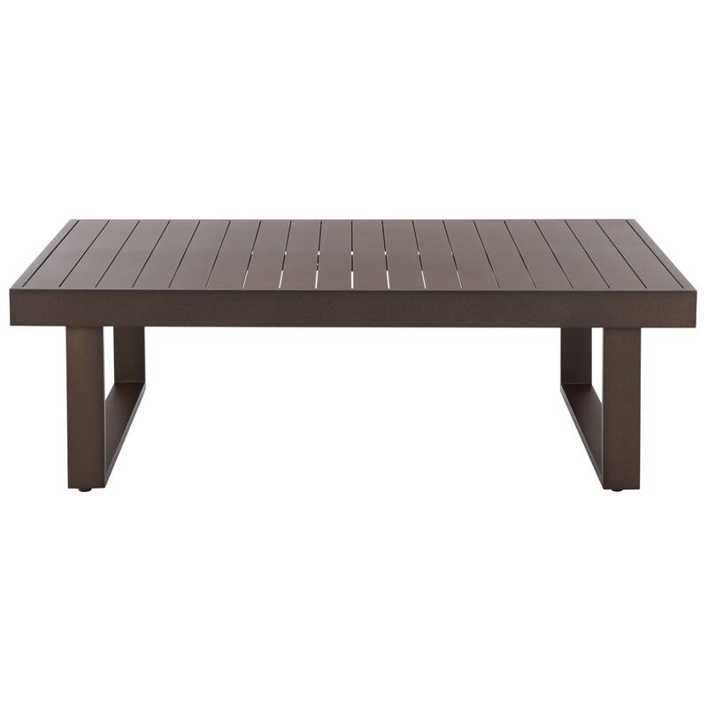 SAFAVIEH Outdoor Living Fash Aluminum Coffee Table - 50"W x 30"D x 16"H