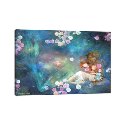 iCanvas "Sleeping Beauty Mermaid" by Bluebird Barn Canvas Print