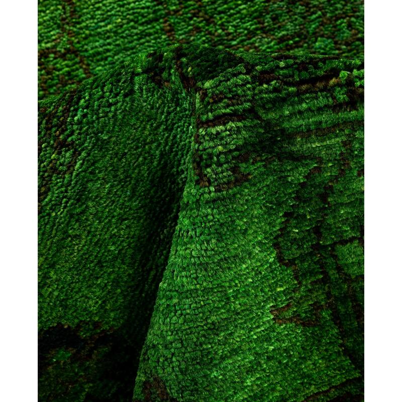 Overdyed One-of-a-Kind Hand-Knotted Area Rug - Green - 4' 9" x 6' 7"