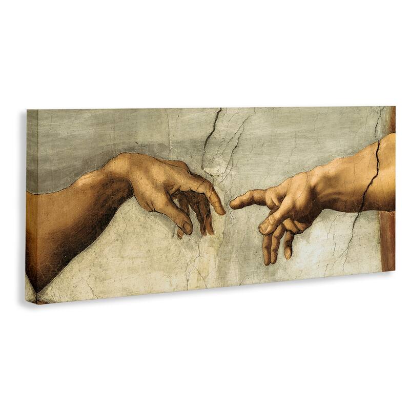 Stupell Hands of The Creation Of Adam Religious Painting Canvas Wall Art
