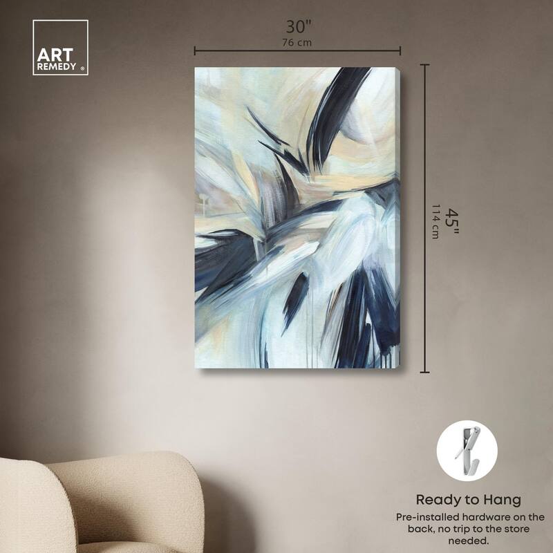 Layered Shadows Canvas by Art Remedy, Gallery Wrapped