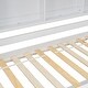 preview thumbnail 13 of 38, Twin Over Twin Low Bunk Bed with House Semi-enclosed Roof and Guardrails