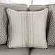 preview thumbnail 6 of 6, Ruwa Transitional Grey Fabric Upholstered Stain-Resistant Loveseat by Furniture of America