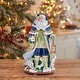 preview thumbnail 2 of 3, Fitz and Floyd Holiday Musical Telluride Blue Santa Figurine, 11 Inch