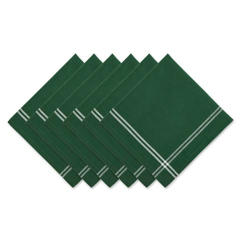 Design Imports Black French Stripe Napkin Set (Set of 6)