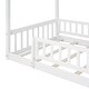 preview thumbnail 11 of 30, Twin Size Wood Bed House Bed Frame with Fence