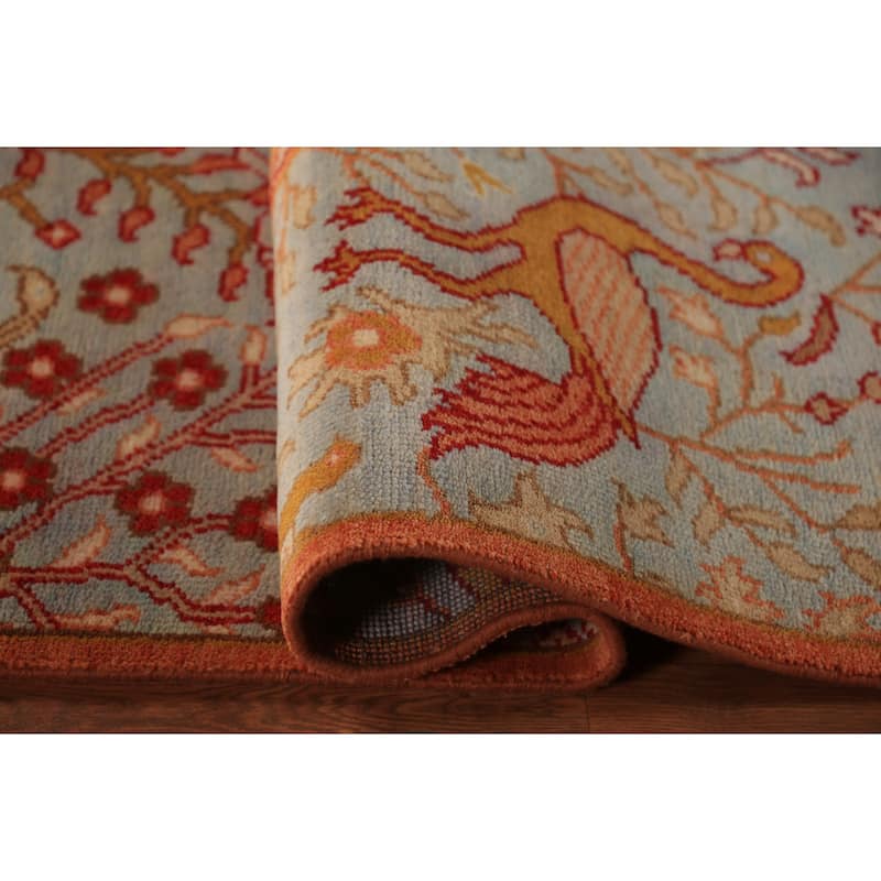 Animals Design Ziegler Indian Runner Rug Handmade Wool Carpet - 2'6"x 8'1"