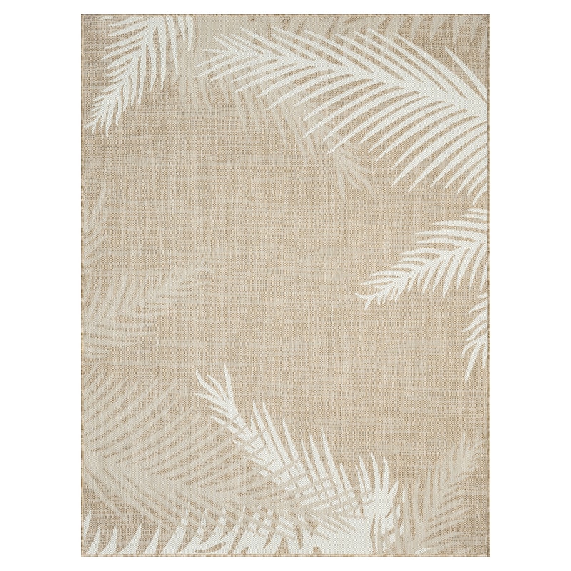 Sevita Callie Coastal Palm Fronds Tropical Indoor/Outdoor Area Rug