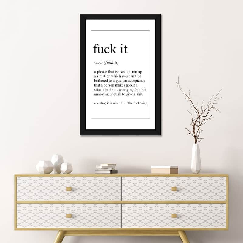 iCanvas "F-ck It" by Pixy Paper