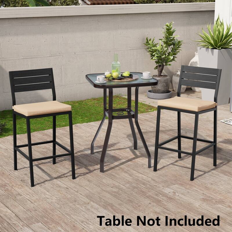 2/4PCS Outdoor Barstools with Cushion