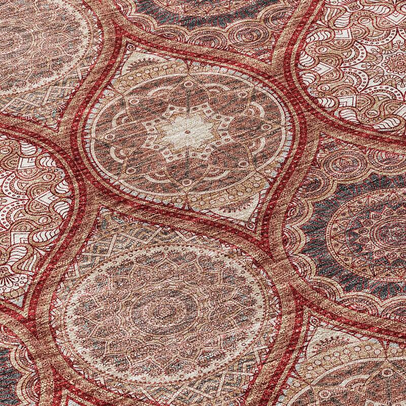 Machine Washable Indoor/ Outdoor Boho Mosaic Chantille Rug
