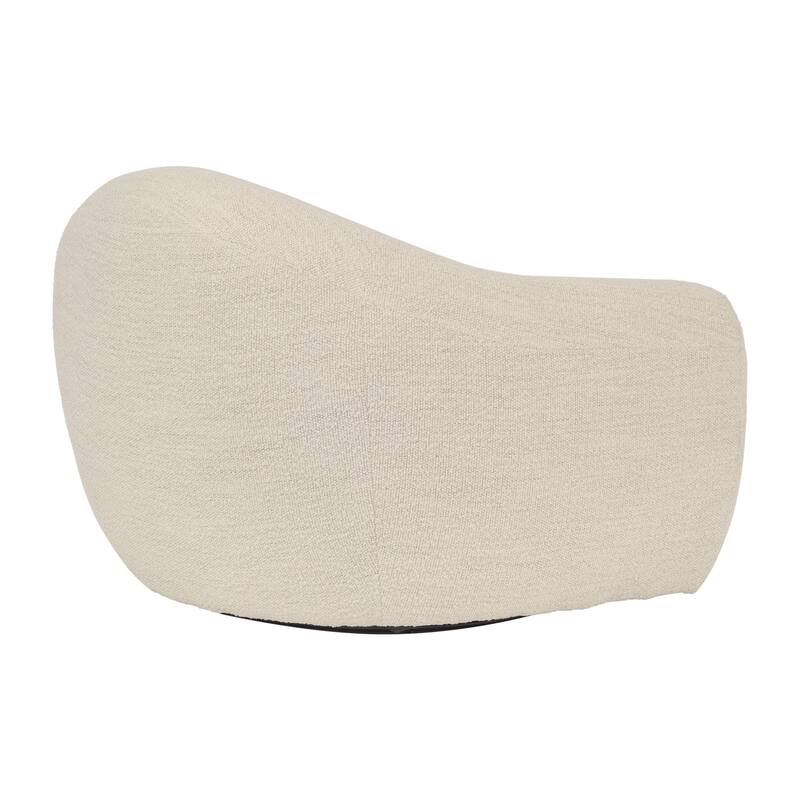 Molly Pearl Upholstered Cloud Swivel Accent Chair