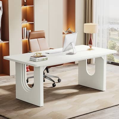 Modern Office Executive Desk, 70.9" Large Computer Desk Conference Table for Meeting