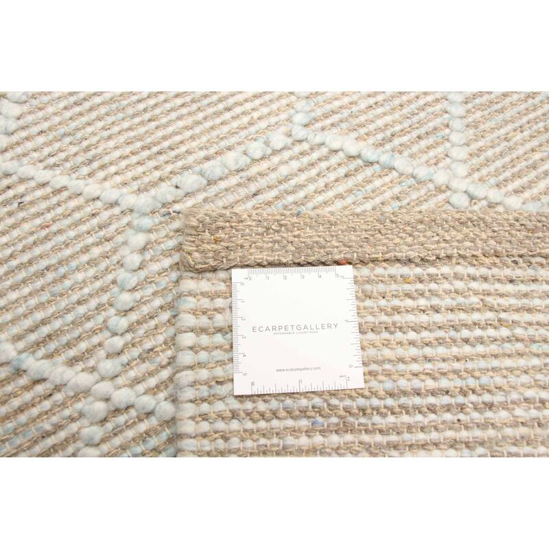 ECARPETGALLERY Braid weave Sienna Grey Wool Rug - 5'0 x 7'4