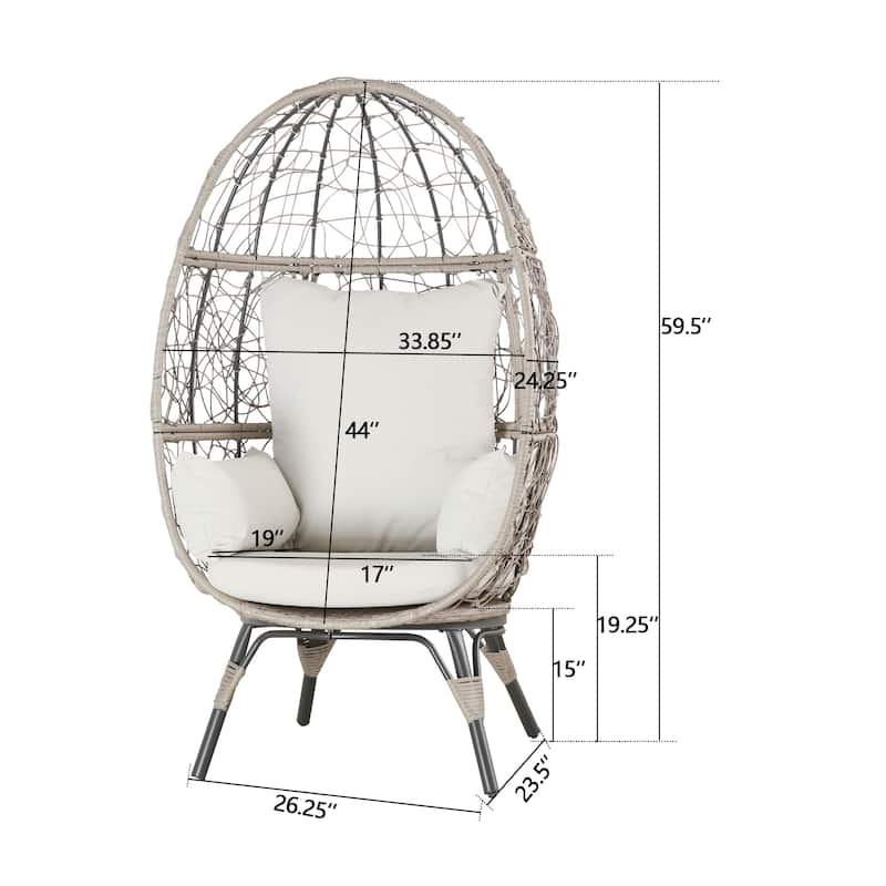 Outdoor Teardrop Wicker Lounge Chair