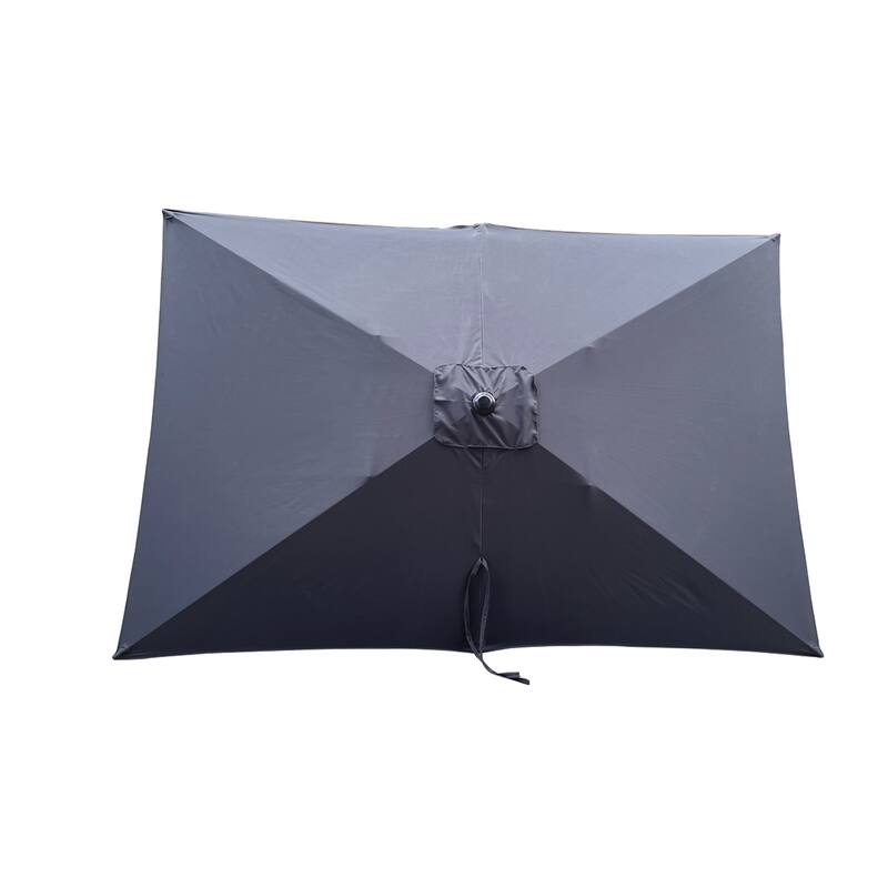6 x 9 FT Patio Waterproof Umbrella with Crank and Tilt Without Flap