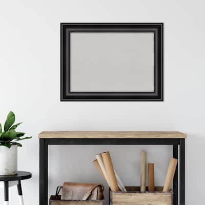 Grand Black Framed Grey Corkboard Bulletin Board