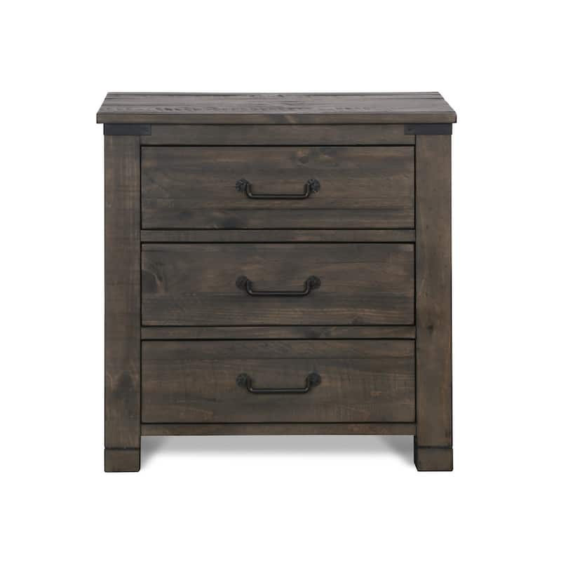Magnussen Home Abington Weathered Charcoal Drawer Nightstand