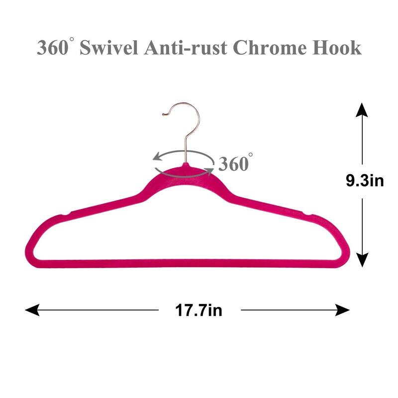 Premium Space Saving Velvet Hangers Holds Up To 10 Lbs, Clothes Hangers(30/50/60/100 Packs Option)
