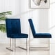 preview thumbnail 15 of 14, Home Beyond Velvet Upholstered Dining Side Chairs Set of 2, Navy Blue